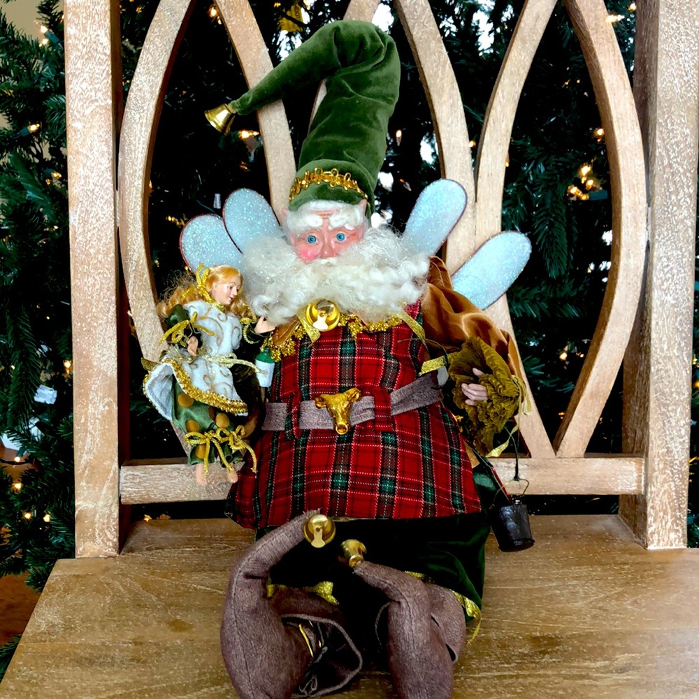 Vintage Collectors Item Mark Roberts Collection Christmas Elf Santa